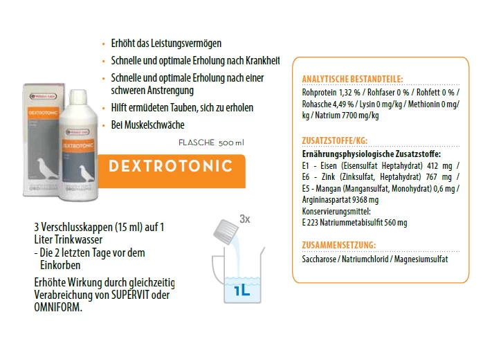 Oropharma Dextrotonic 500ml – Bild 2