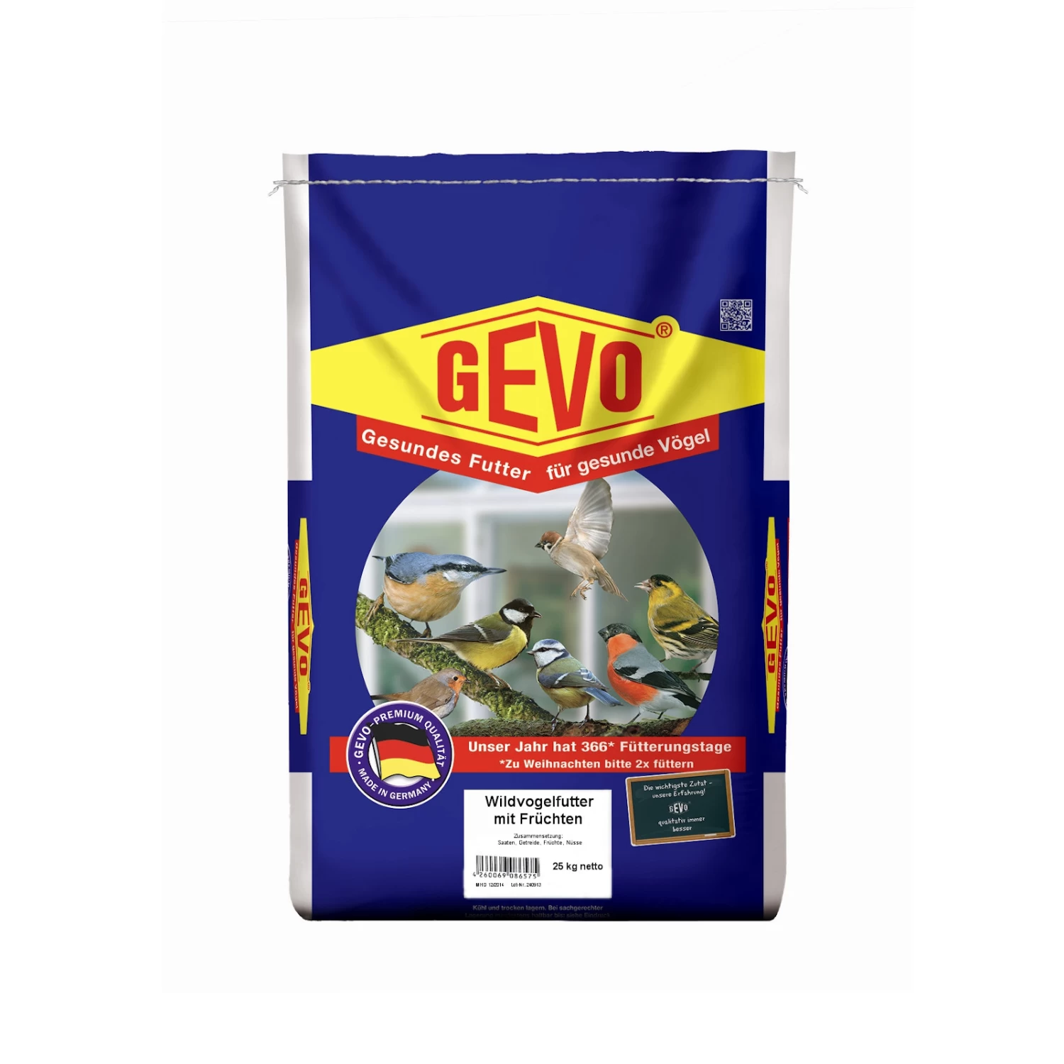 Gevo Wildvogelfutter Mit Früchten 25kg – Bild 2